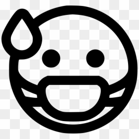 Emoticon,smile,facial Expression,line And White,icon,coloring - Please Wear A Mask Sign, HD Png Download - thank you smiley png