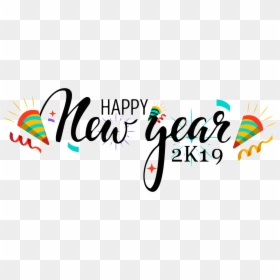 Happy New Year Logo Vector Free Download - New Year 2019 Vector Free Download, HD Png Download - happy new year png logo