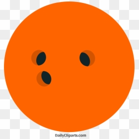 Bowling Ball Orange Colour Clipart Image - Orange Bowling Ball Clipart, HD Png Download - orange clipart png