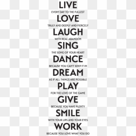 Love You Quotes Png - Live Laugh Love Sing, Transparent Png - quote text png
