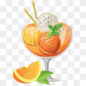 Orange Clipart Ice Lolly - Ice Cream Sundae Design, HD Png Download - orange clipart png
