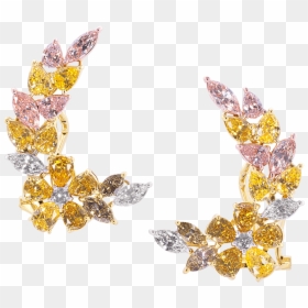 Brilliant Diamond Necklace Fancy Color Diamond Earrings - Fancy Color Diamond Earring, HD Png Download - daimond png
