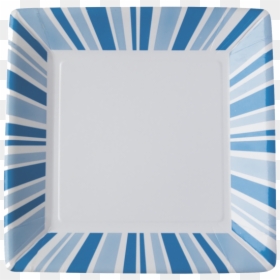 Colored Printed Square 23cm - Picture Frame, HD Png Download - disposable plates png