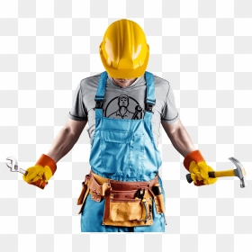 Transparent Blue Flame Png - Construction Worker Company, Png Download - plumber png