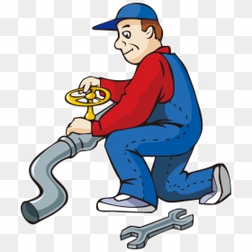 Cartoon Water Pipe Repairman Transprent Png Free - Plumber Cartoon, Transparent Png - plumber png