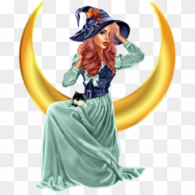 Moon-10 Witch, Clip Art, Witches, Illustrations - Illustration, HD Png Download - illustration png