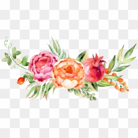 Decoration Flower Grape Watercolor Floral Painting - Clip Art Peonies Transparent Background, HD Png Download - watercolor peonies png