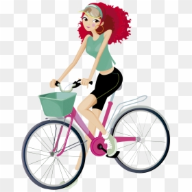 Clip Art Bicicleta Desenho Retro Png - Fashion Girl Vector, Transparent Png - chicas png