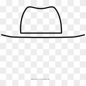 Sombrero De Vaquero Página Para Colorear - Line Art, HD Png Download - sombrero vaquero png