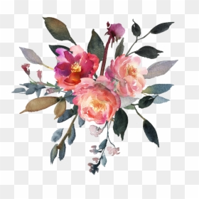 Flower Bouquet, HD Png Download - watercolor peonies png