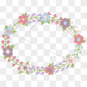 Floral Flat Vector Png, Transparent Png - molduras flores png