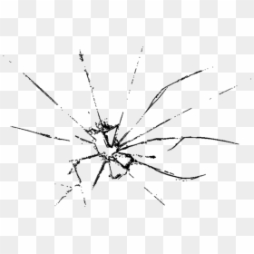 Glass Transparent Crack Png, Png Download - vidrio roto png