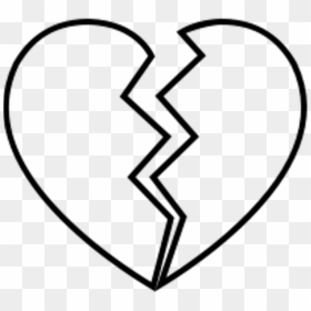 Brokenheart Sad Broken Brakeup Depressed Depression - Broken Heart Emoji Black And White, HD Png Download - corazon roto png