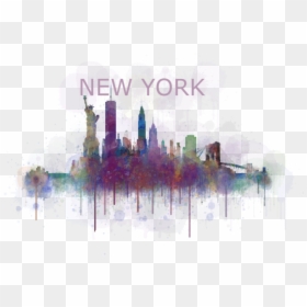 Rome York Street Augusta New York City Watercolor Painting - New York Watercolol Poster, HD Png Download - city street png