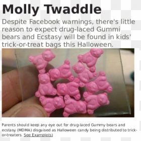 Pink Teddy Bear Pill, HD Png Download - molly pills png