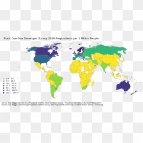 Png - Choropleth Map Of The World, Transparent Png - png on world map