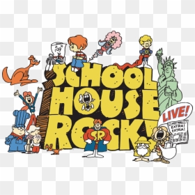 Transparent Cartoon Rock Png - Schoolhouse Rock Live Playbill, Png Download - school house png