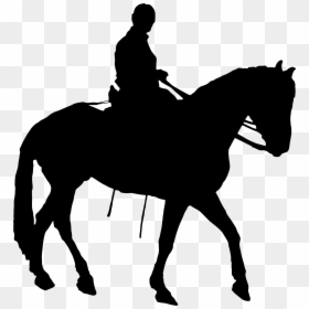 Man Riding Horse Silhouette Icons Png - Man On Horse Silhouette, Transparent Png - guy running png