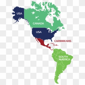 Americas - America Continent Map Vector, HD Png Download - murica png