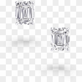 A Pair Of Classic Graff Emerald Cut Diamond Stud Earrings - Diamond Emerald Cut Stud Earrings Graff, HD Png Download - stud png