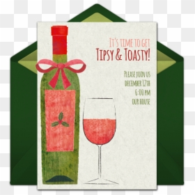 Holiday Wine Party Invitations, HD Png Download - toasty png