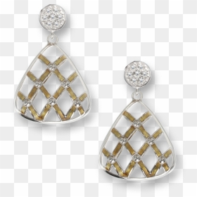 Nicole Barr Designs Sterling Silver Quilted Triangle - Earrings, HD Png Download - stud png