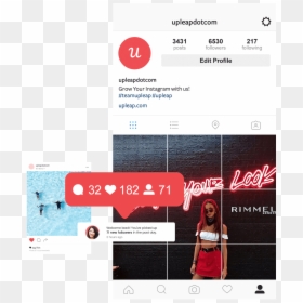 Instagram Girl Model Inside An Instagram Profile - Instagram Profile Design For Model, HD Png Download - instagram likes png