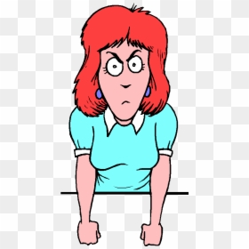 Angry Cartoon Woman Clipart Royalty-free Clip Art - Angry Mother Cartoon Gif, HD Png Download - hurt png