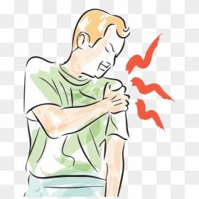 Shoulder Pain Cropped - Illustration, HD Png Download - hurt png