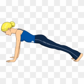 Plank Pose Png - Plank Yoga Pose Cartoon, Transparent Png - yoga poses png