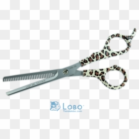 Tijera Estilista Microdentado Lepoardo Acero Inoxidable - Scissors, HD Png Download - tijera png