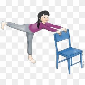 Warrior 3 With Chair, HD Png Download - yoga poses png