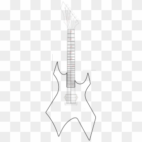 Clip Art Electric Guitar Blueprints - Warlock Guitar Body Template, HD Png Download - blueprints png
