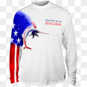 Long-sleeved T-shirt, HD Png Download - stars and stripes png