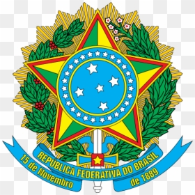 Coat Of Arms Of Brazil Flag Fav 555px - Simbolo Republica Federativa Do Brasil, HD Png Download - ussr flag png
