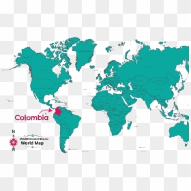 Where Is Colombia - Japanese Spoken, HD Png Download - colombia map png
