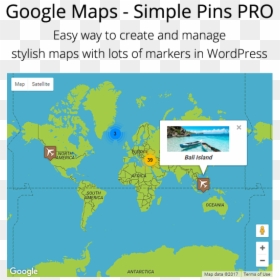 Pins On Map With Text, HD Png Download - google map icons png
