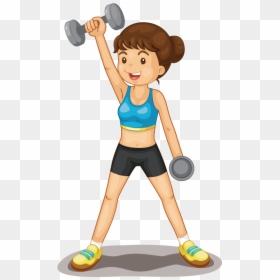 Weight Training Olympic Weightlifting Physical Exercise - Girl Lifting Weights Clipart, HD Png Download - weight lifting png