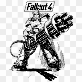 Drawn Wallpaper Fallout 4 - Fallout 3, HD Png Download - fallout 4 power armor png