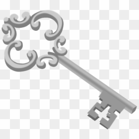 Decorated, Key, Lock, Metal, Silver - Transparent Background Key Clipart, HD Png Download - key vector png