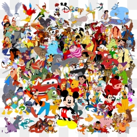 Drawing The Walt Disney Company Character Collage Art - Disney Characters Collage Drawing, HD Png Download - 80's png