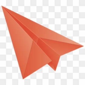 Red Paper Plane Turned Upwards Left Clip Arts - 3d Paper Plane Png, Transparent Png - paper vector png