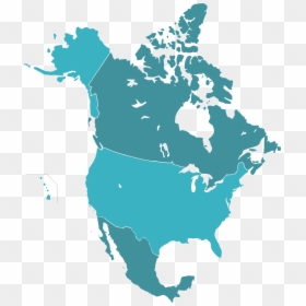 Transparent Usa Map Clipart - United States Canada And Mexico, HD Png Download - mexico map png