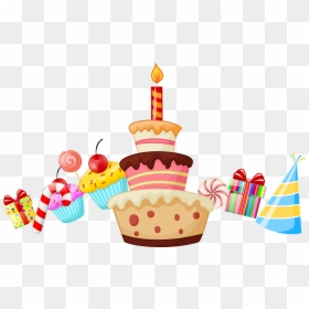 Dibujos Animados Para El Pastel De Cumpleaños - Birthday Cake And Gifts Png, Transparent Png - pastel de cumpleaños png