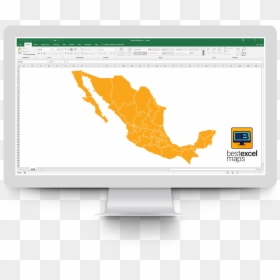 Puerto Rico Map Excel, HD Png Download - mexico map png