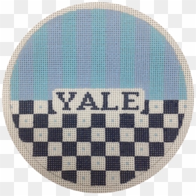 Yale Ornament - Black And White Check Circle, HD Png Download - yale university logo png