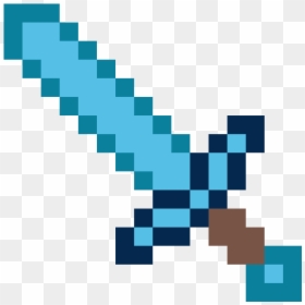 Minecraft Diamond Sword - Minecraft Pixel Art Armas, HD Png Download - minecraft iron sword png