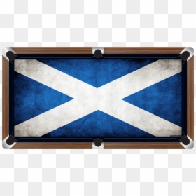 Scottish Flag Custom Made Printed Pool Snooker Billiard - Printed Pool Table Cloth, HD Png Download - scottish flag png