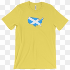 Scotland Usa T-shirt - Colour Yellow T Shirt, HD Png Download - scottish flag png
