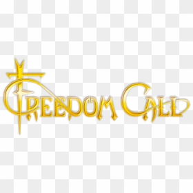 Freedomcall Logo Gold Schwarz - Calligraphy, HD Png Download - freedom logo png